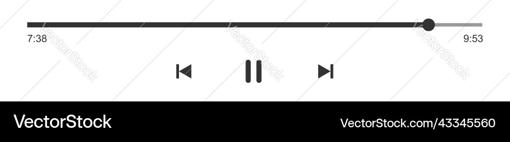 Audio or video player progress loading bar Vector Image