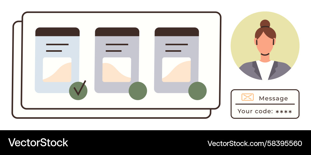 Code-Based User Verification Vector Image