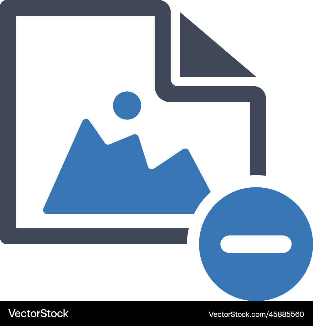 Delete image icon graphics Vector Image