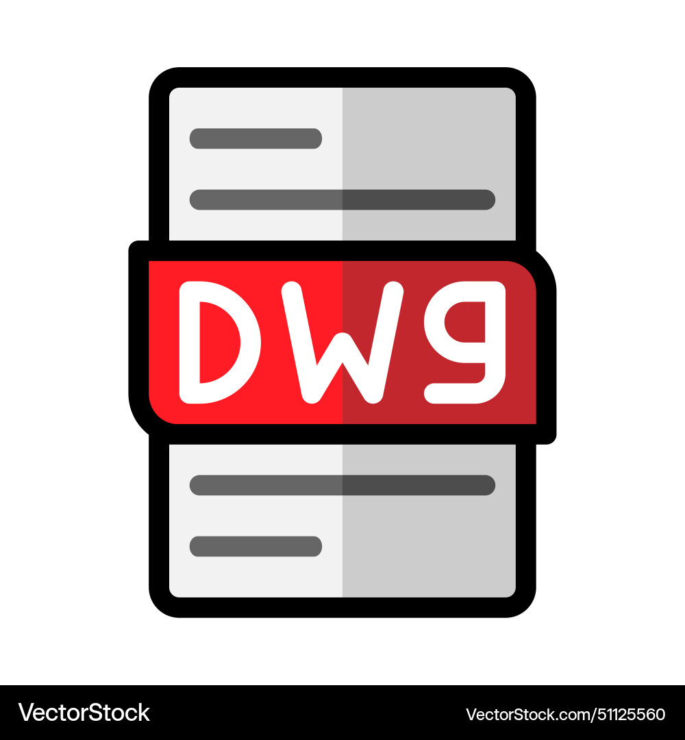 Dwg file type flat icons document files format Dwg file type flat icons document files format vector image