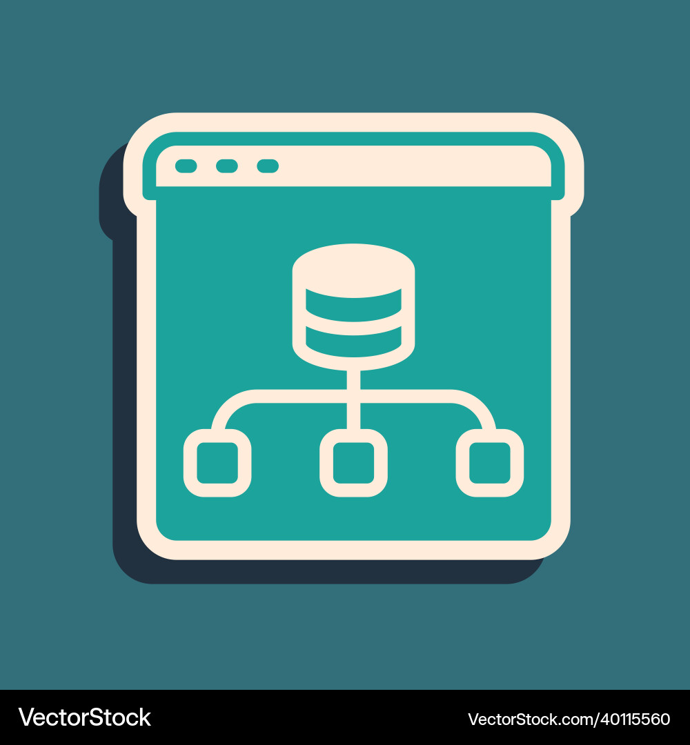 Green server data web hosting icon isolated Green server data web hosting icon isolated Vector Image