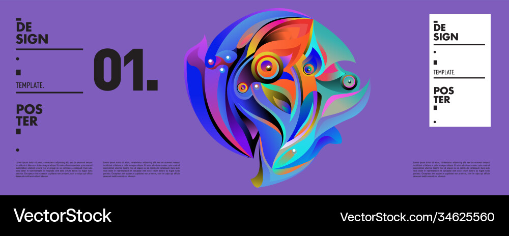 Landing page background template with colorful Vector Image