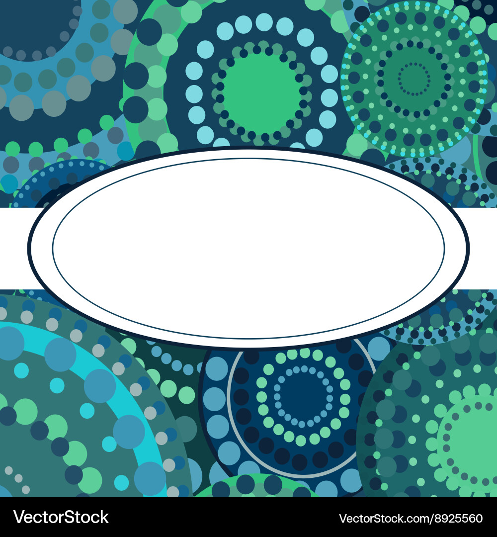 Patterned frame background invitation circular Vector Image