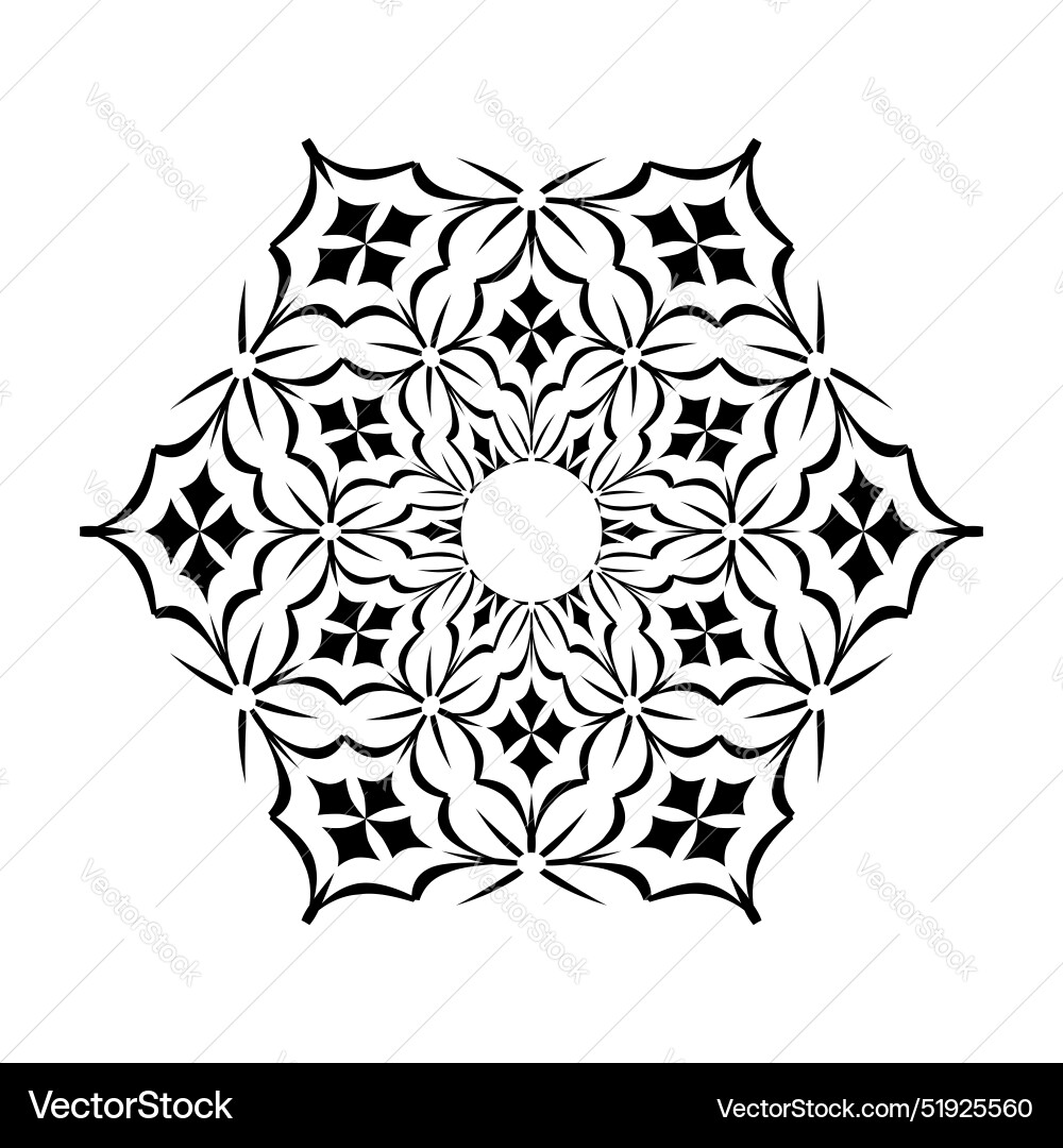 Radial pattern in hexagon shape Vector Image