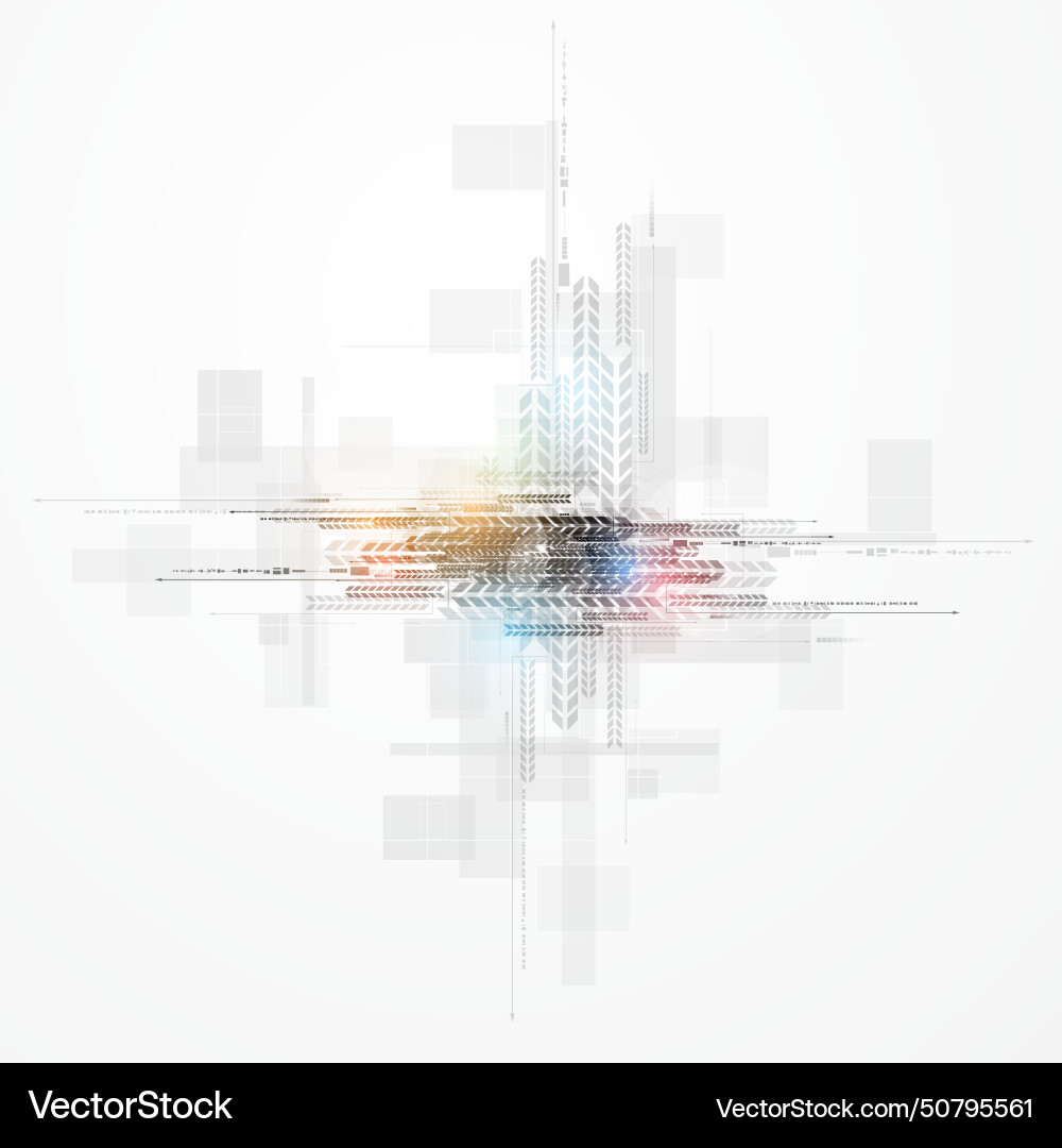 Abstract bright circuit computer line technology Vector Image