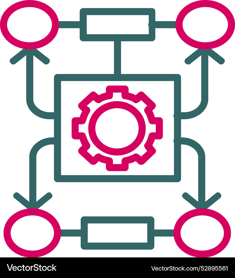 Algorithm icon design vector image
