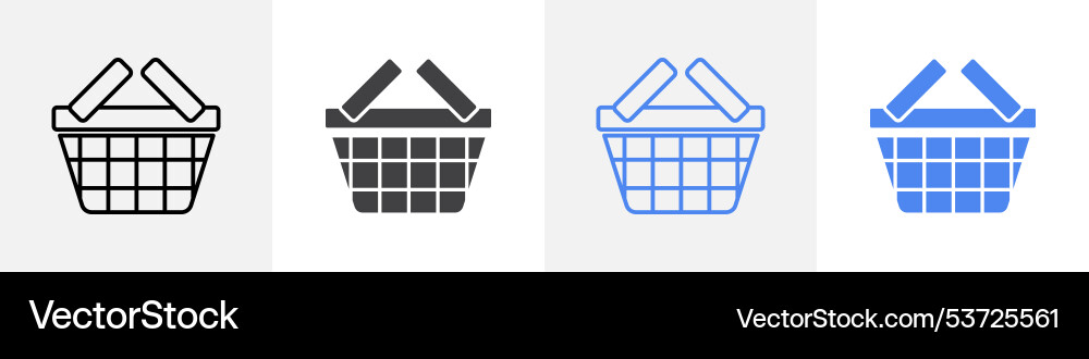 Basket icon set use for web Vector Image