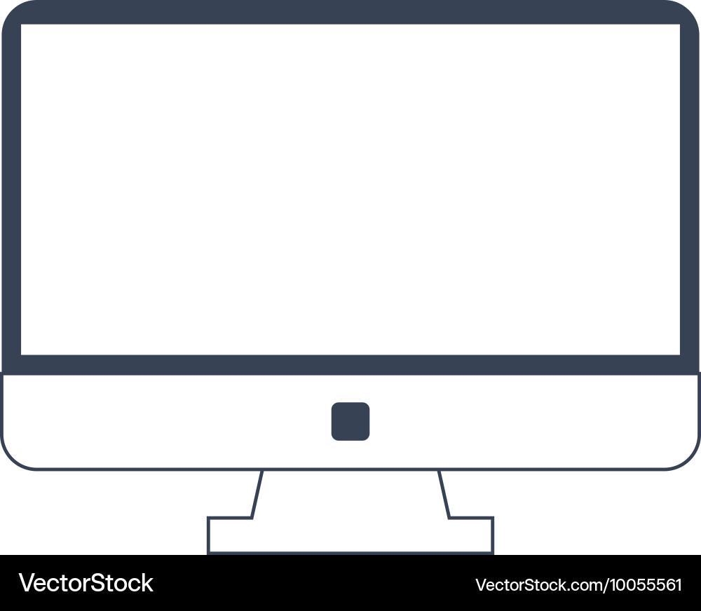 Computer monitor icon Vector Image