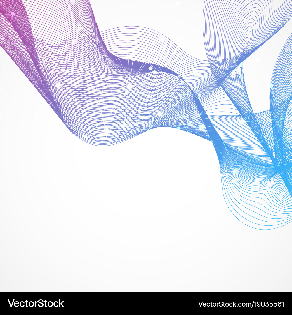 Geometric abstract background with connected line Vector Image
