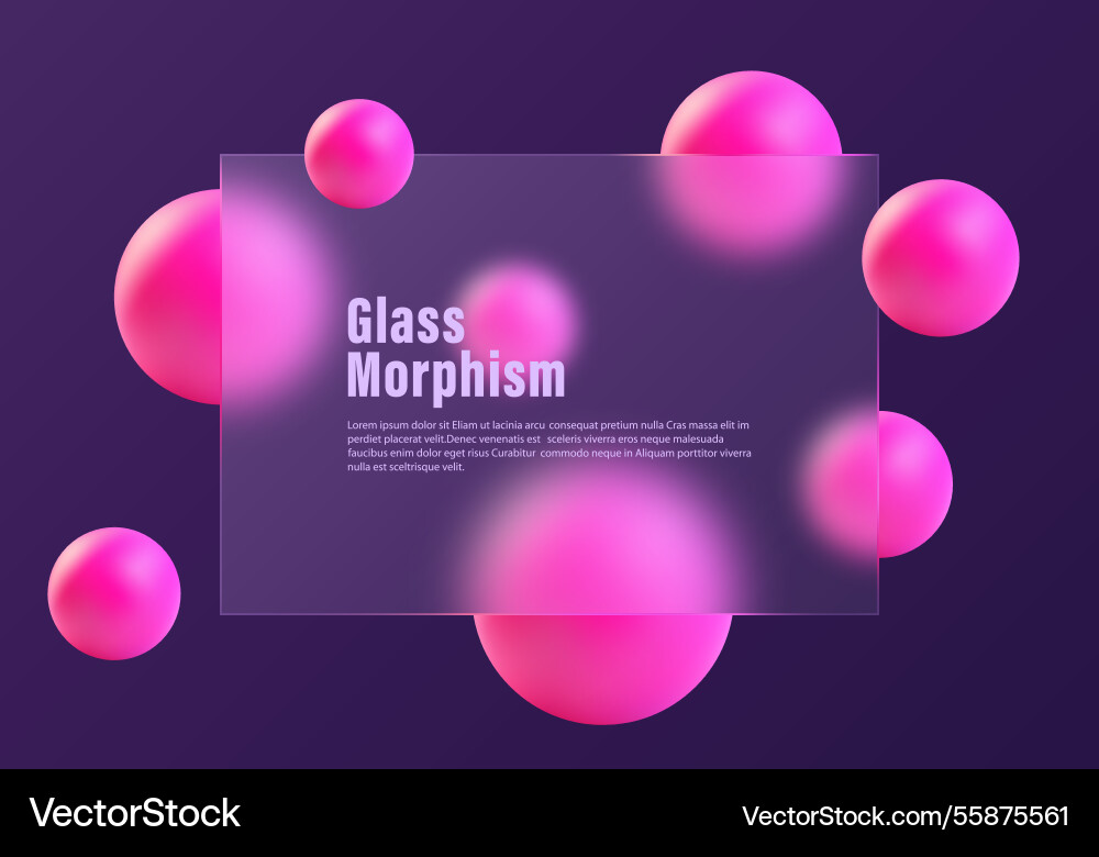 Glass morphism style background effect Glass morphism style background effect vector image