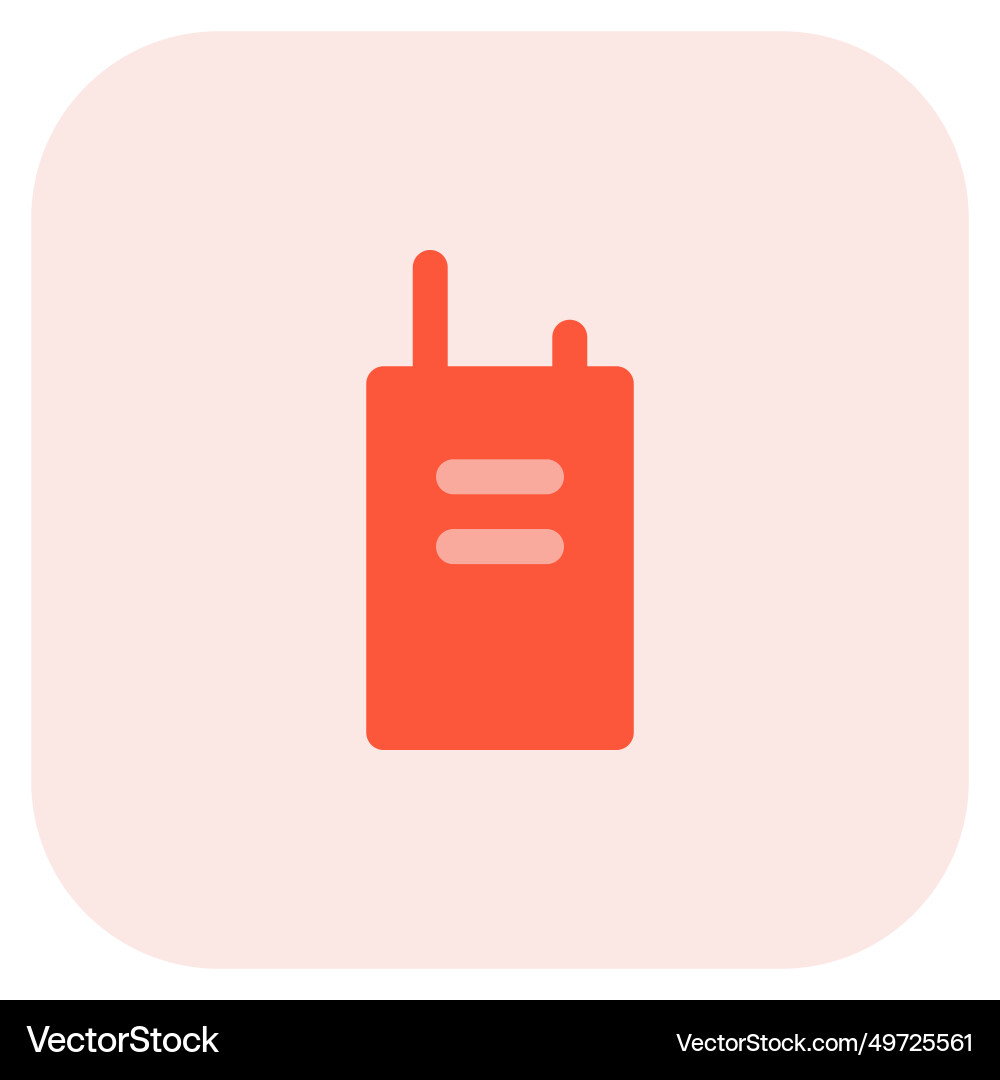 Handheld device for two-way radio communication Vector Image
