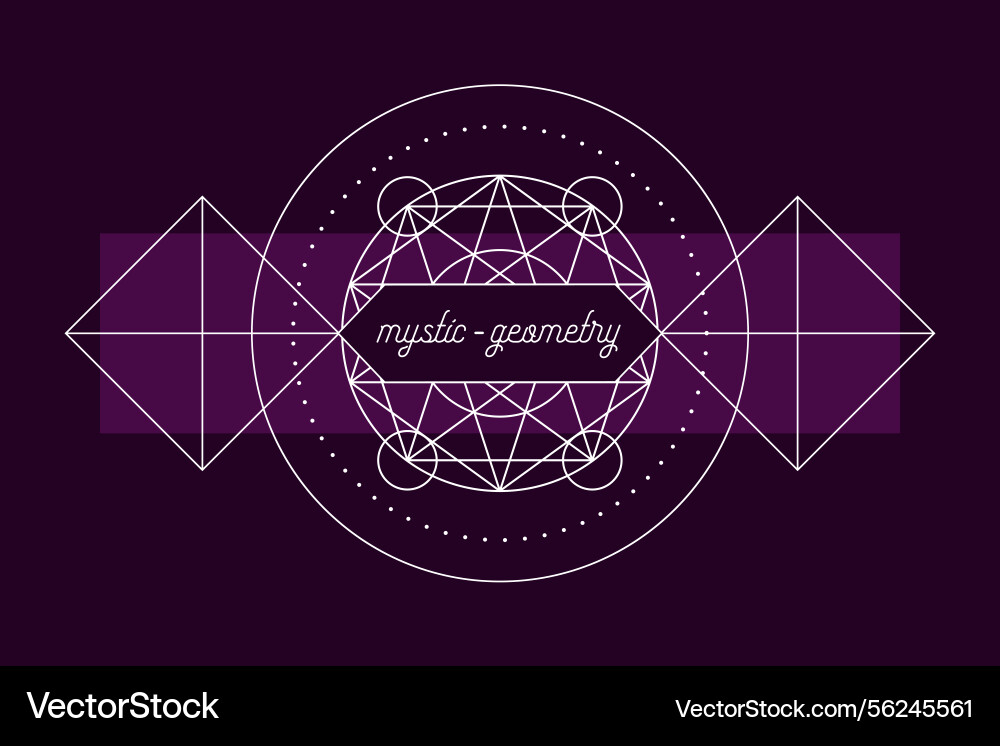 Magic linear geometry sign print template Magic linear geometry sign print template vector image