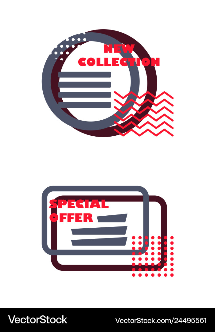 Minimal brochure templates with elements on whte Vector Image