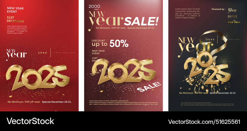 New year 2025 poster happy greeting New year 2025 poster happy greeting Vector Image