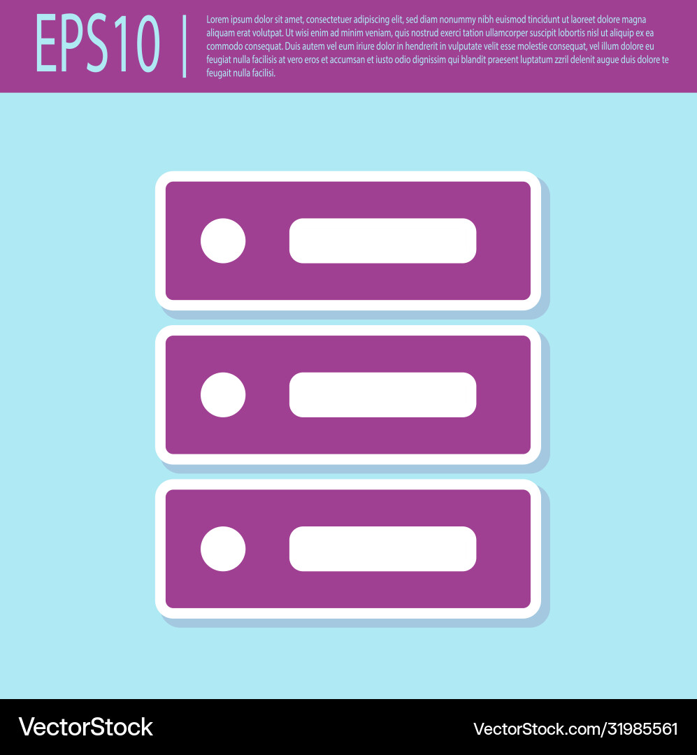 Retro purple server data web hosting icon Vector Image