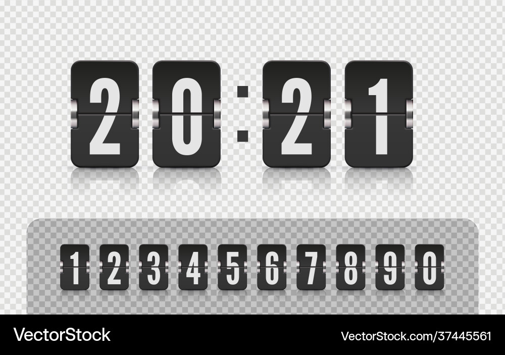 Scoreboard number font retro design score board Scoreboard number font retro design score board vector image