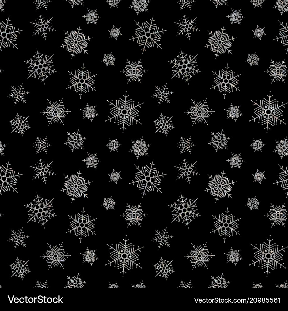Silver Snowflake Pattern vector image