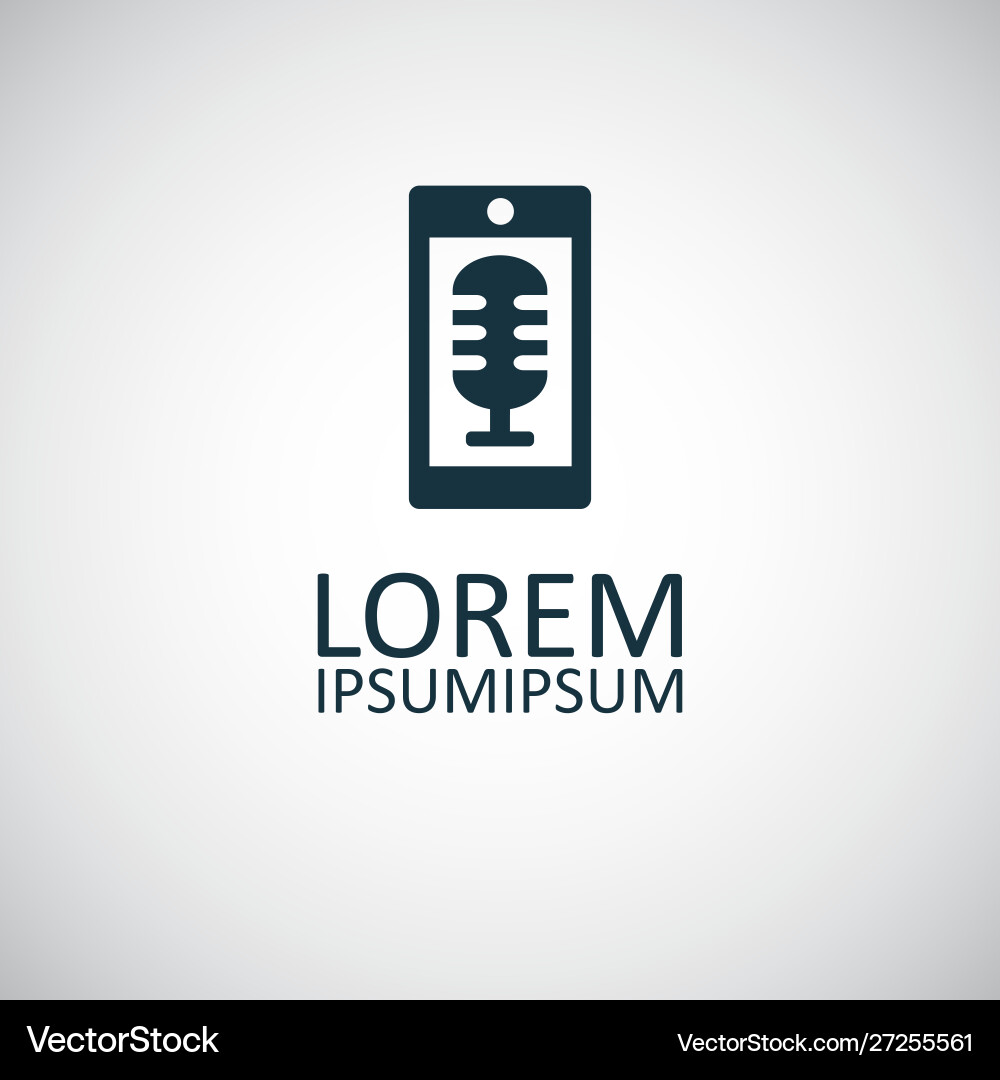 Smartphone microphone icon for web and ui Vector Image