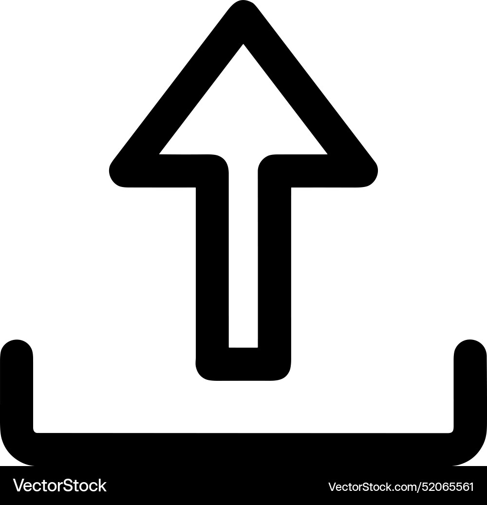 Upload outline icon symbol image Vector Image