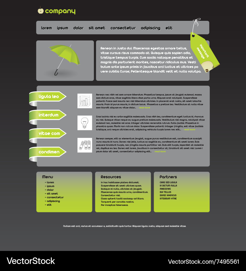 Web site design vector image