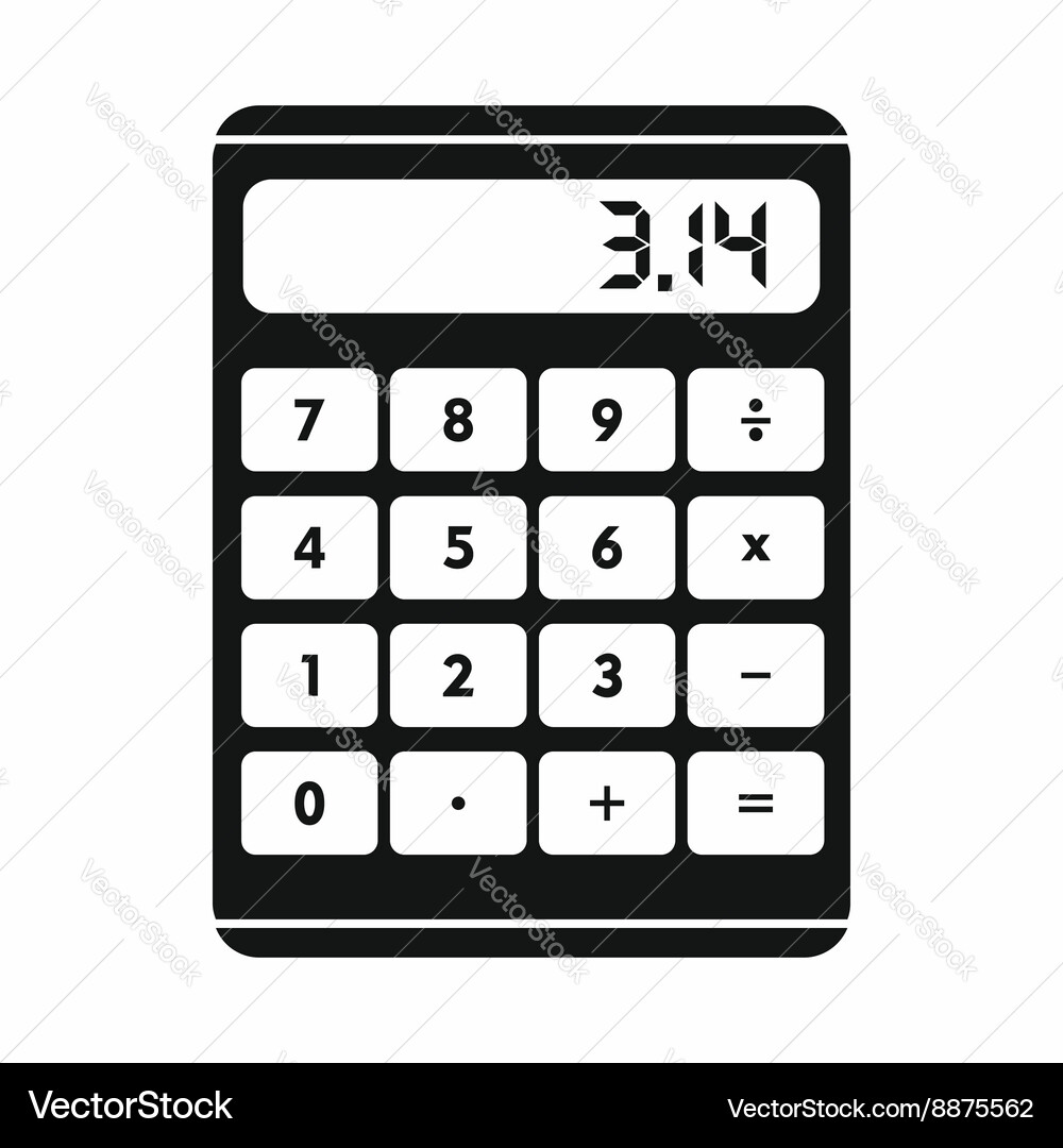 Calculator icon in simple style Vector Image
