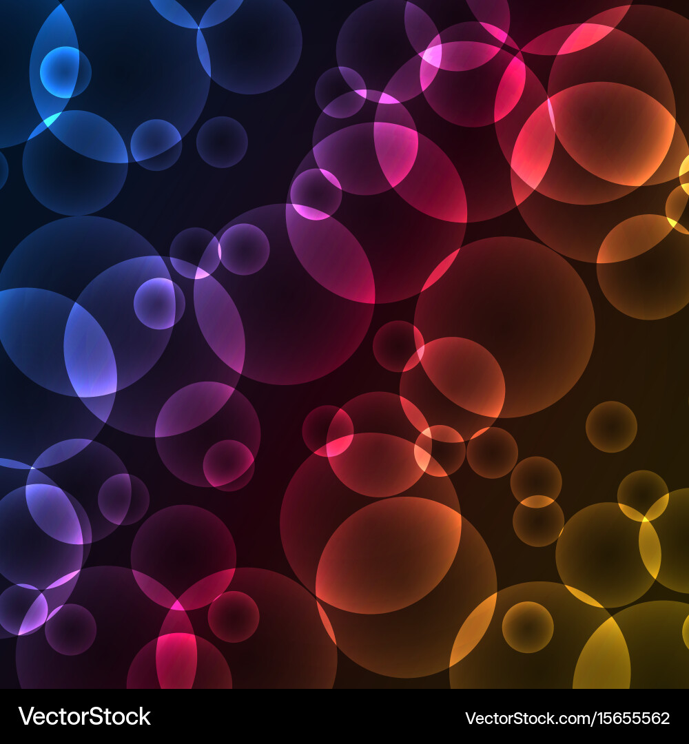 Circles bokeh with colorful abstract background Vector Image