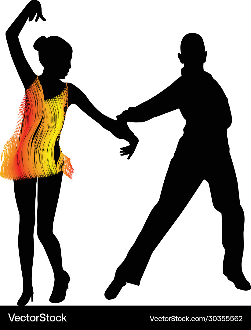 Dance people silhouette Dance people silhouette vector image