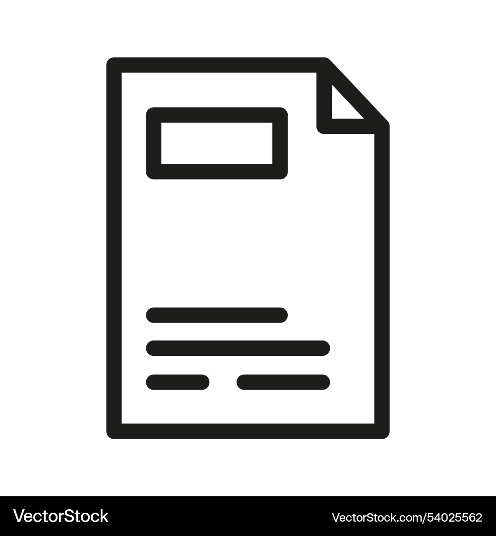 Document icon simple form layout paper sheet Document icon simple form layout paper sheet vector image