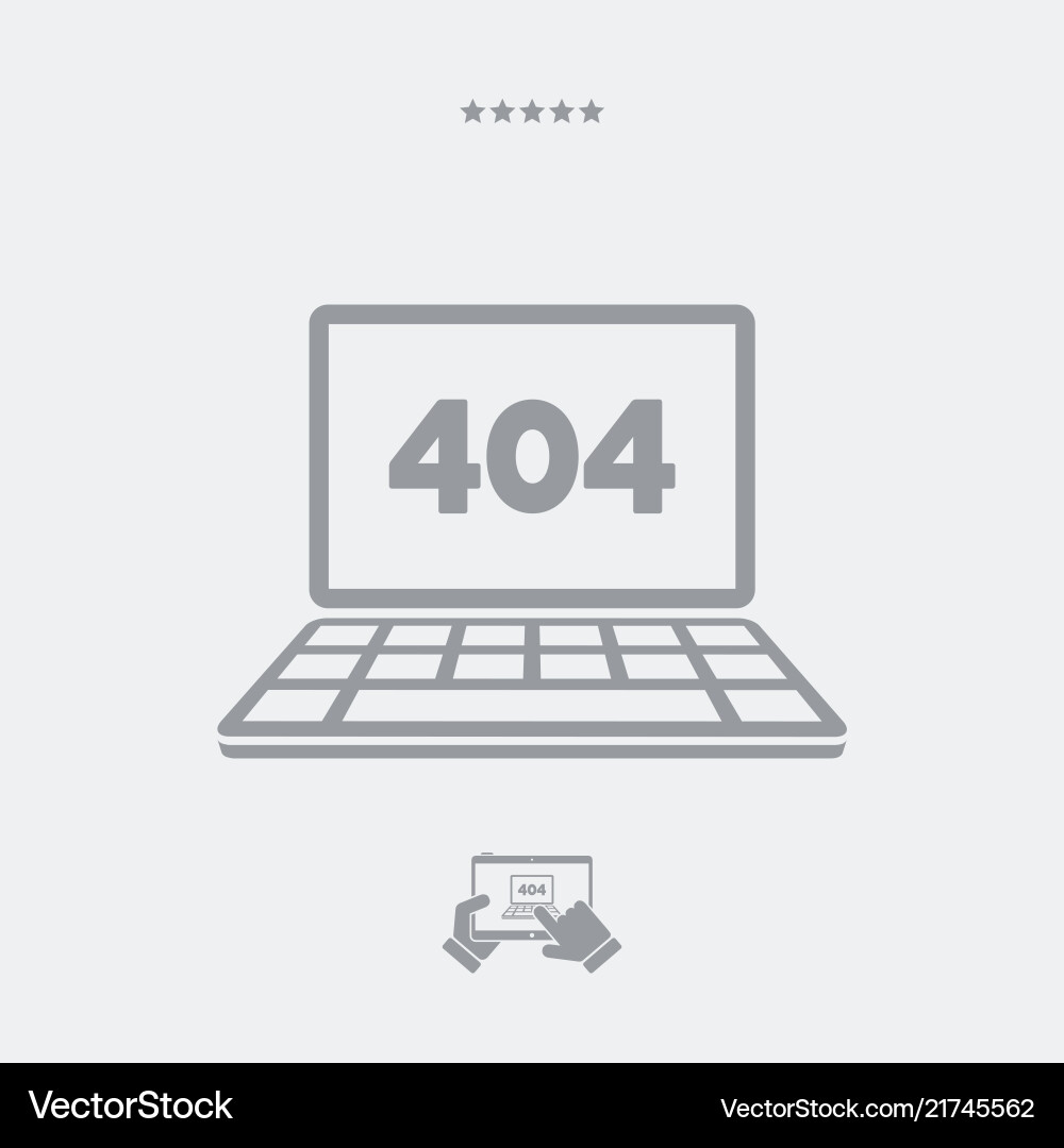 Error 404 - file not found web icon Vector Image