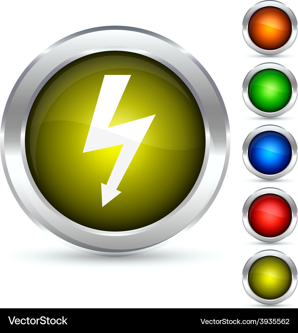Flash button Vector Image