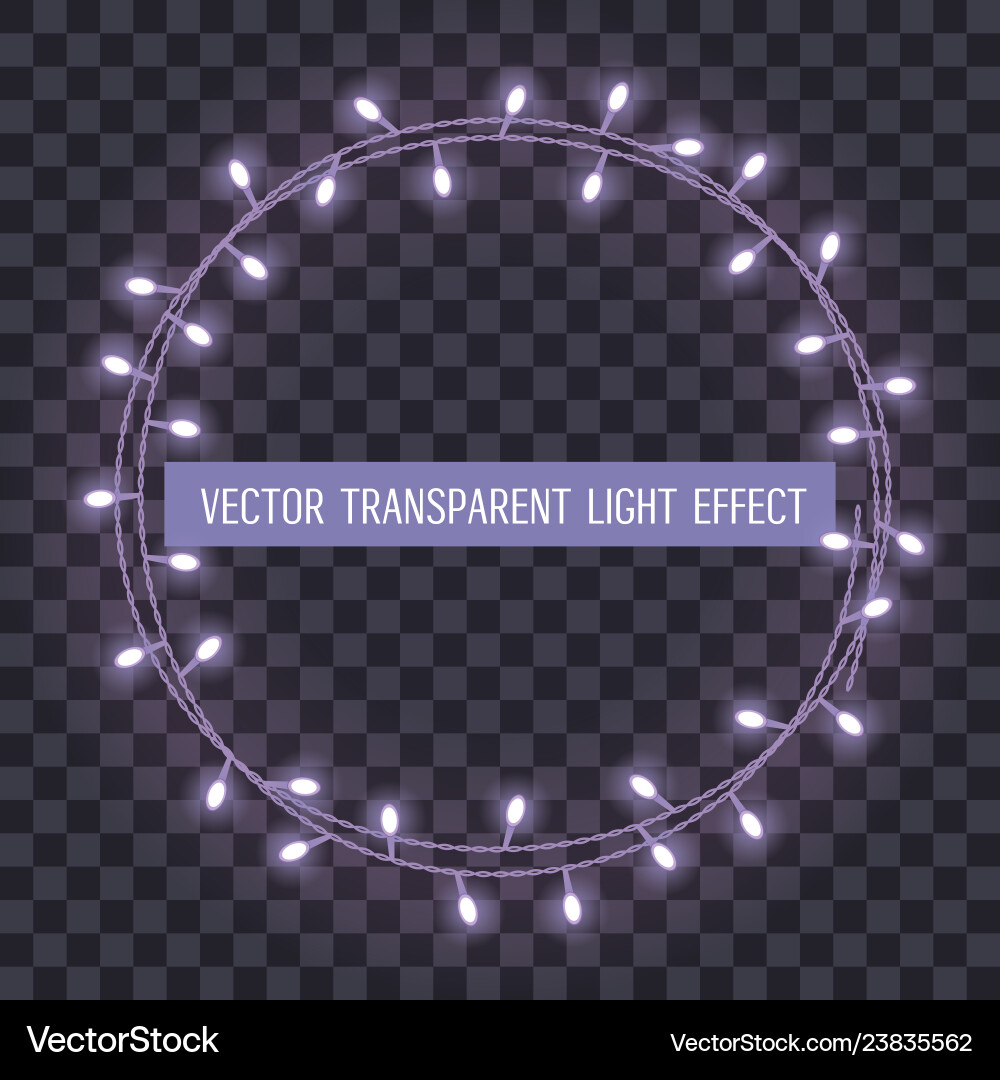 Glowing String Lights Frame vector image