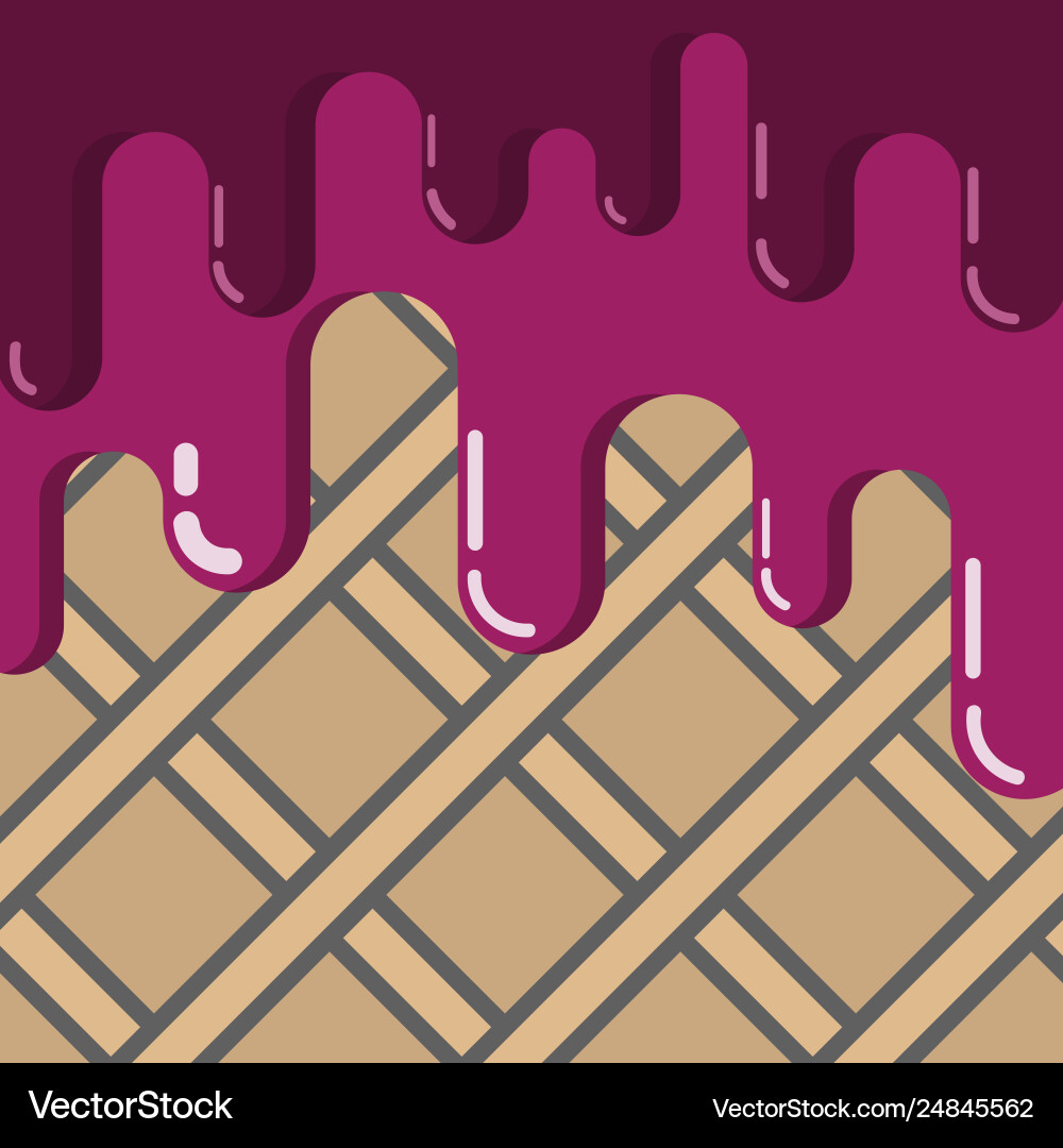 Ice Cream Drip Abstract Vector Image