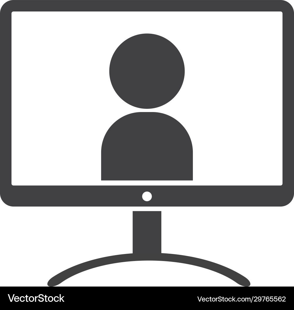 Monitor computer icon Monitor computer icon Vector Image