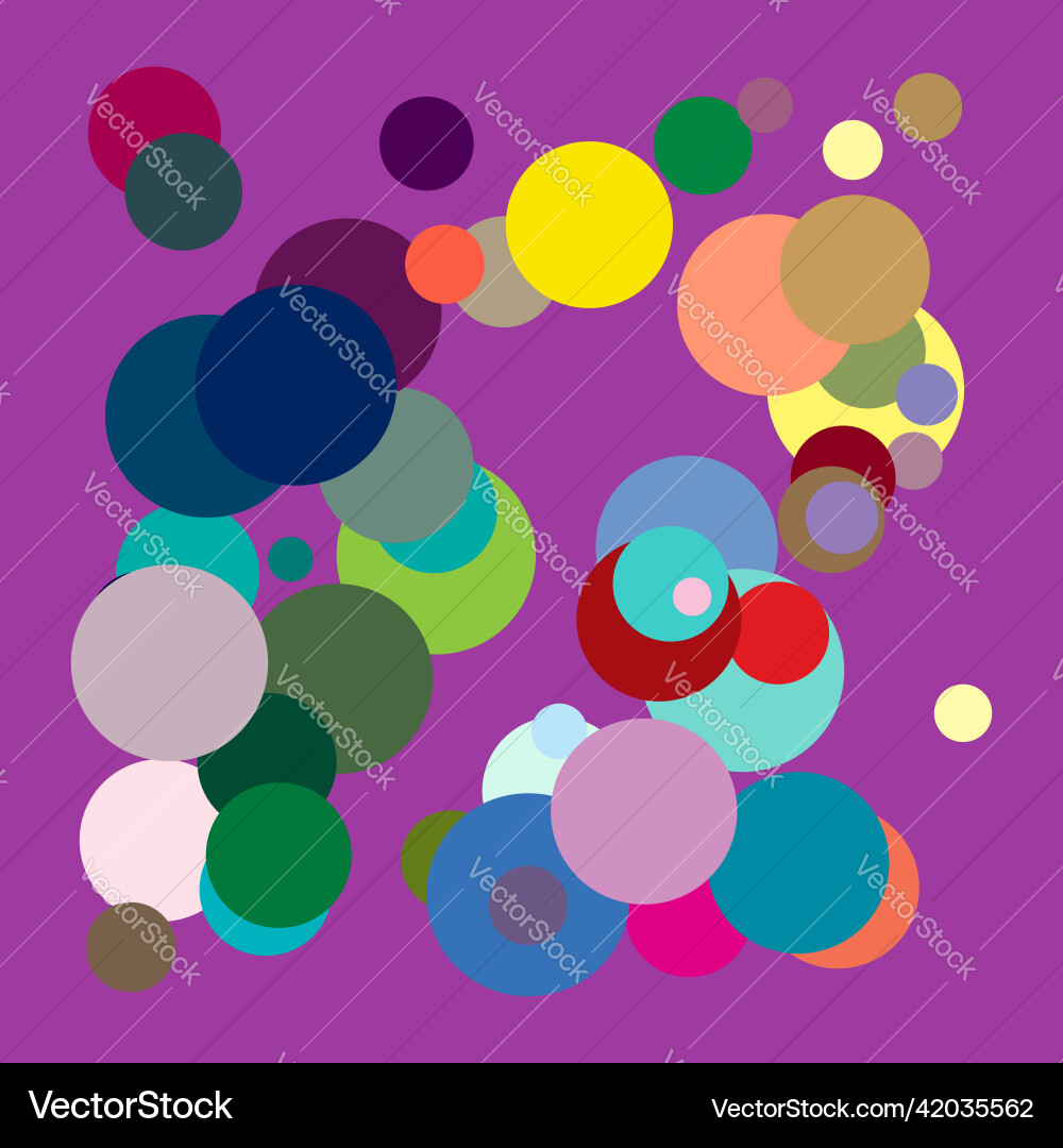 Random chaotic overlapping circles composition Vector Image