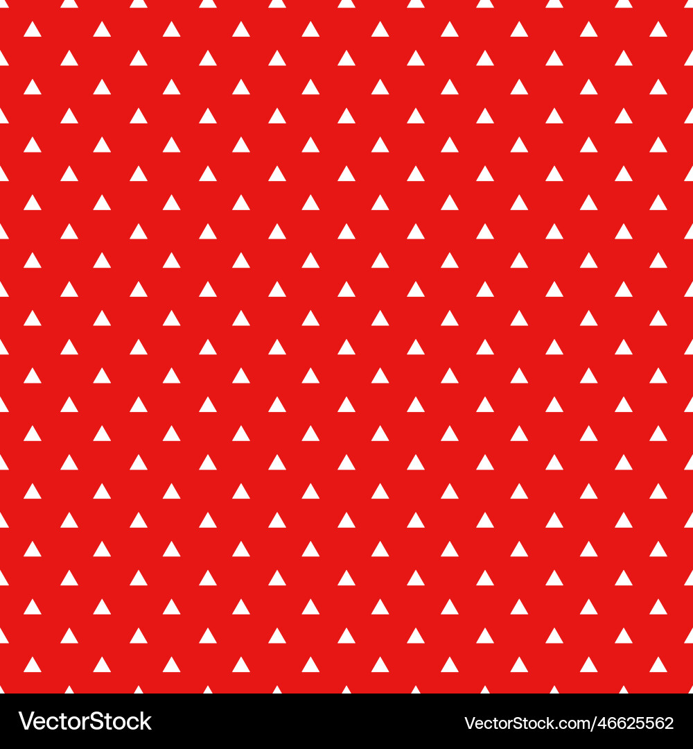 Red and White Triangle Pattern vector image