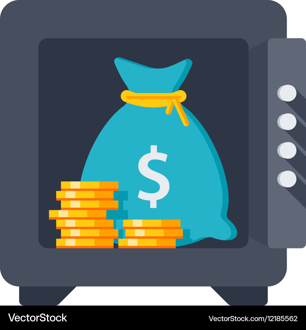 Secure Money Deposit Concept Vector Image