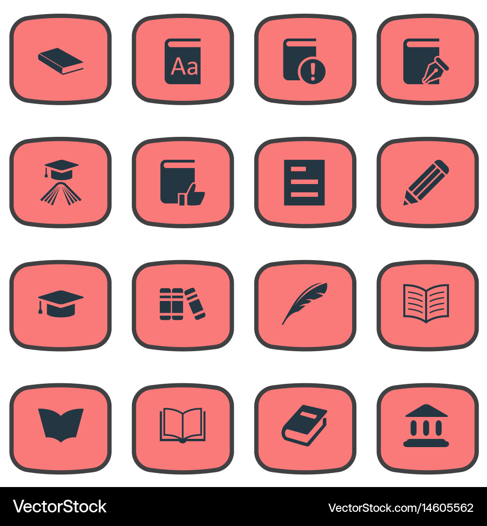 Set of simple reading icons Vector Image