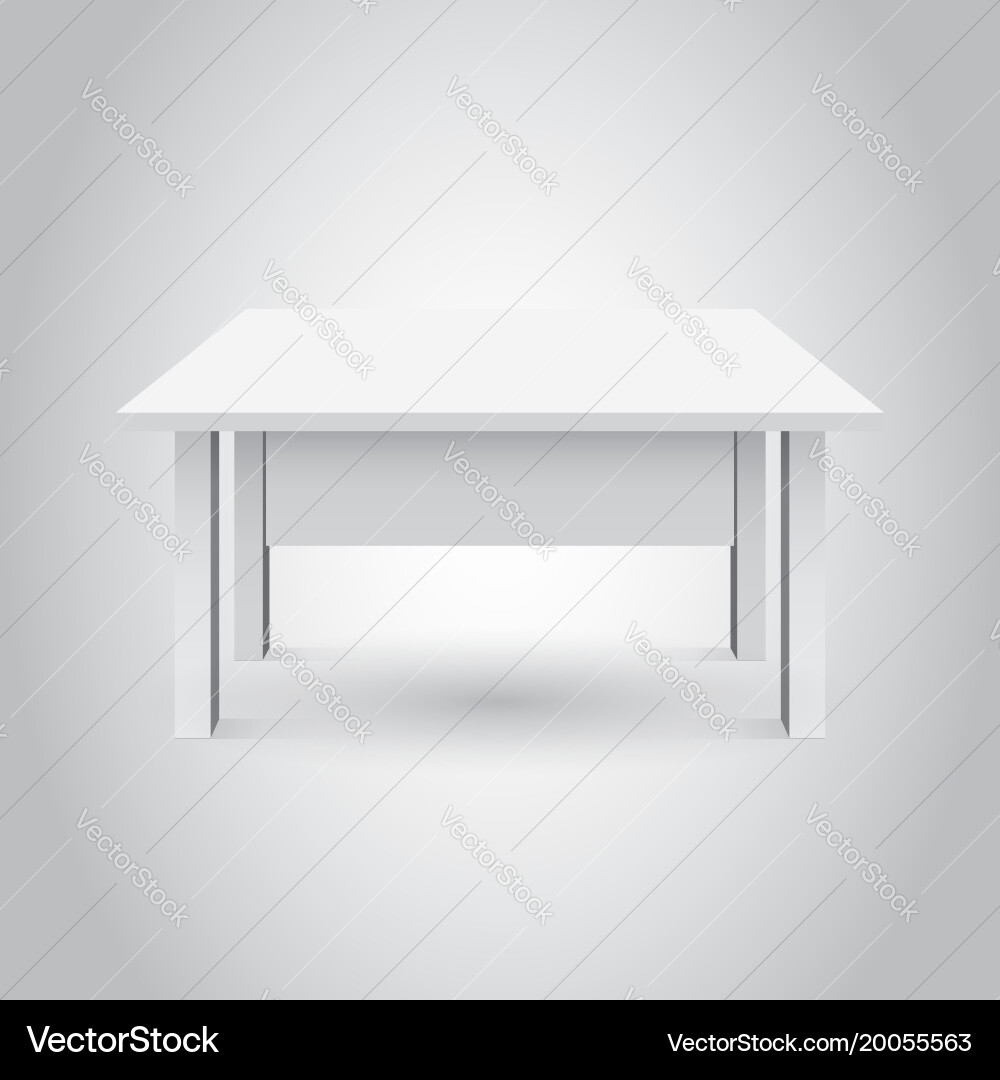 3d table for object presentation empty white top Vector Image
