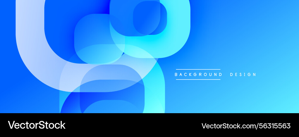 Abstract blue shapes overlap creating dynamic Abstract blue shapes overlap creating dynamic Vector Image