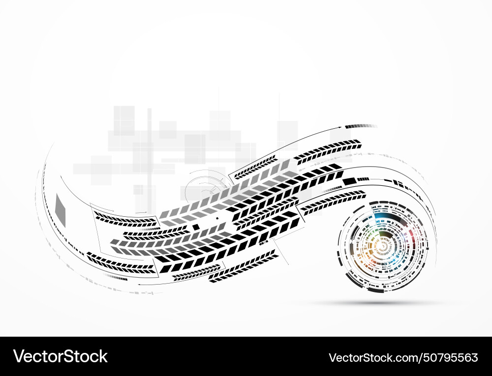 Abstract bright circuit computer line technology Vector Image