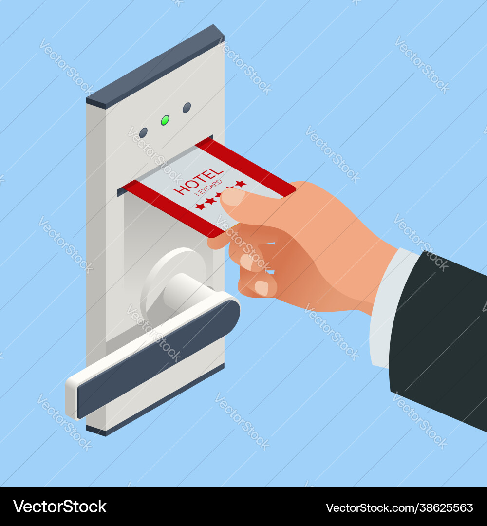 Access control and management system for hotels Access control and management system for hotels vector image