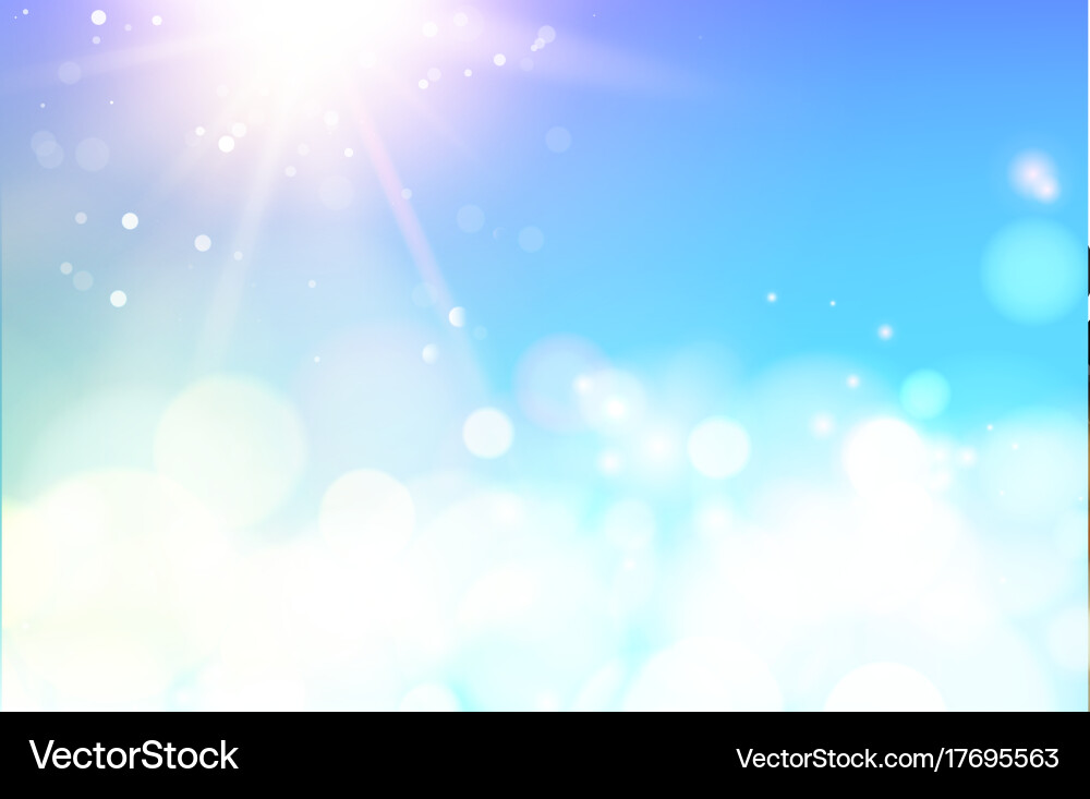 Blaue bokeh Lichter Hintergrund Vektorbild