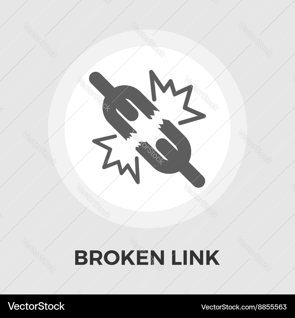 Broken connection flat single icon Vector Image