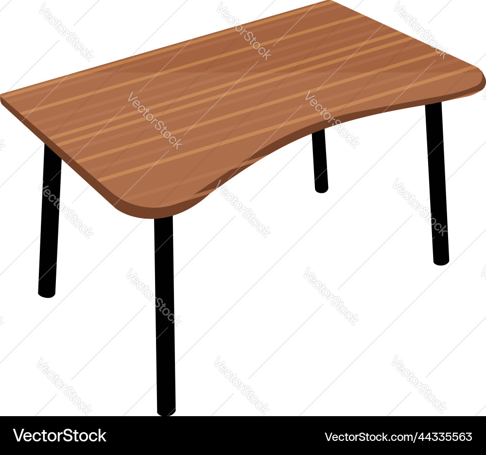 Computer table on a white background Vector Image