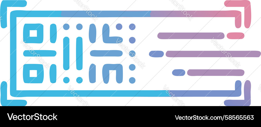 Data Flow QR Code Connectivity Vector Image