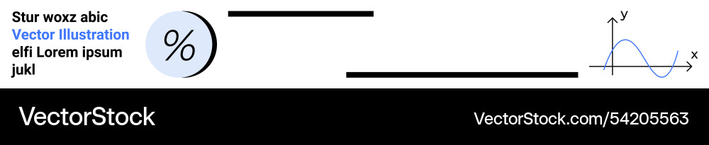 Dynamic data visualization with percentage symbol Dynamic data visualization with percentage symbol vector image