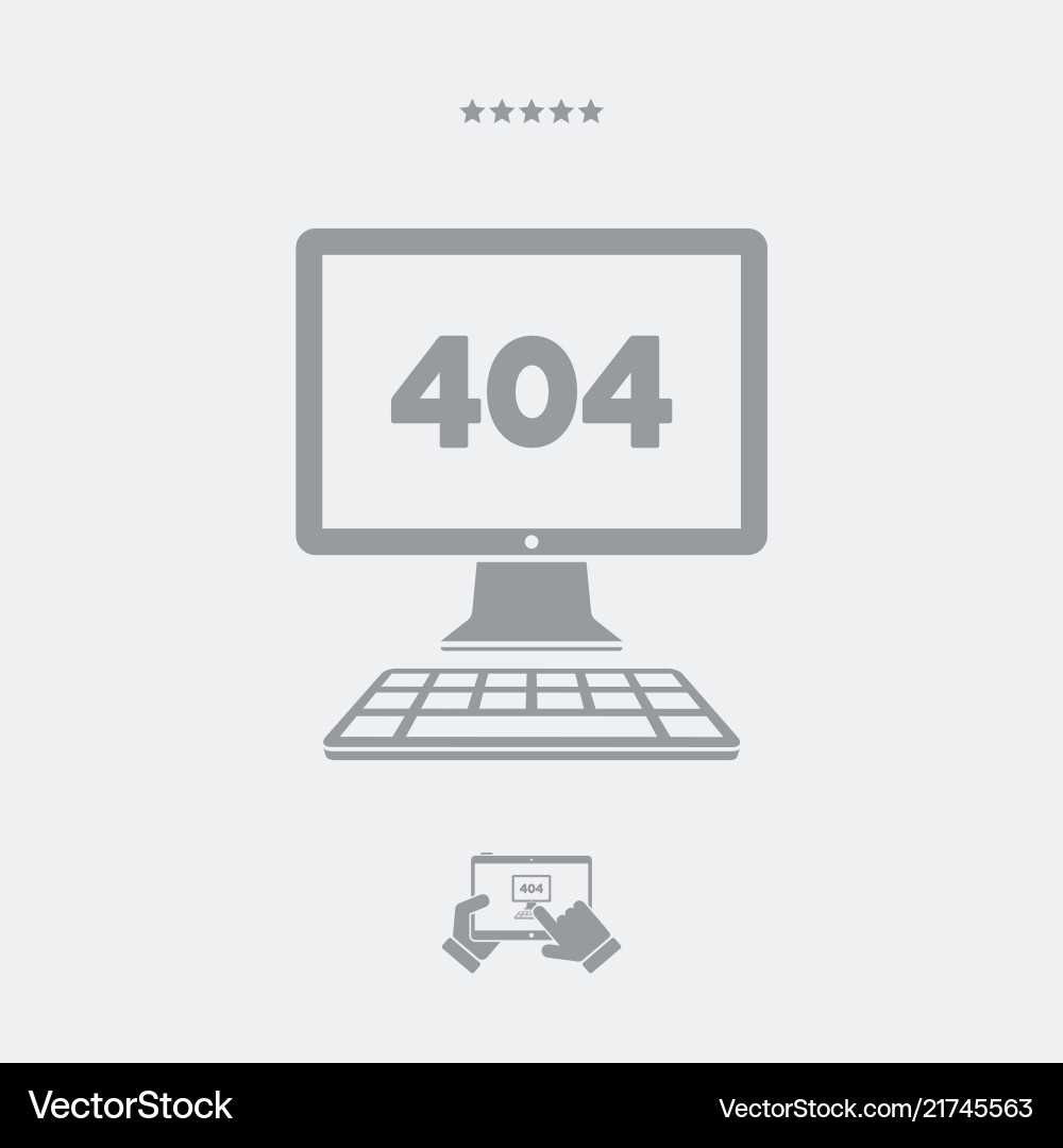 Error 404 - file not found web icon Vector Image