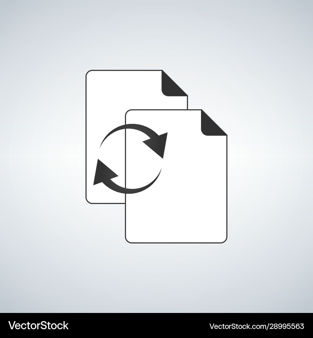 Files or document synchronisation icon suitable Files or document synchronisation icon suitable Vector Image