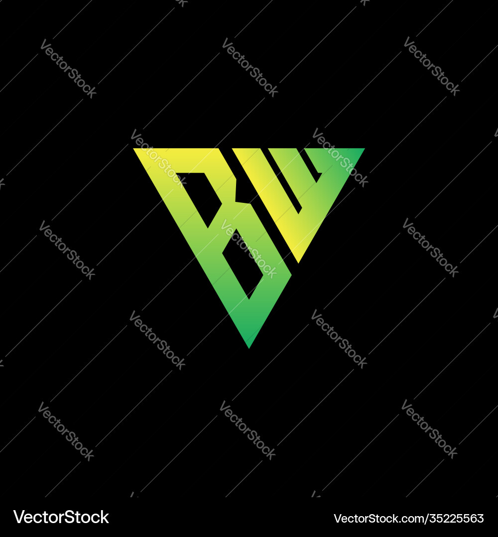 Initial triangle logo monogram with shape Initial triangle logo monogram with shape Vector Image