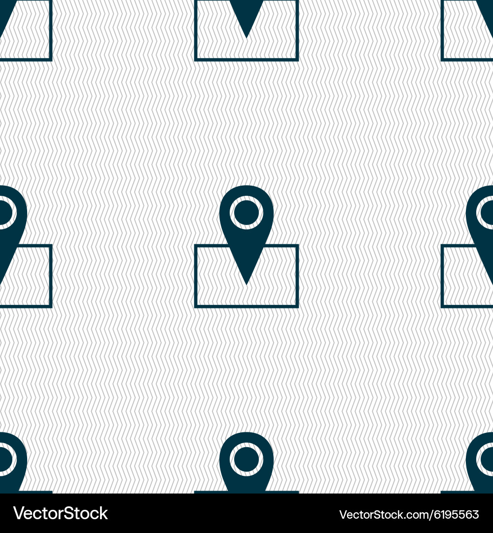 Map pointer icon sign seamless abstract background Vector Image